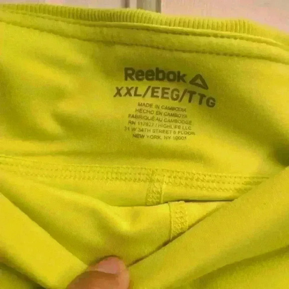 SET of 2, Reebok Evolution Knit Skort & Bra Tank Lime Punch,Size XXL - Picture 3 of 7
